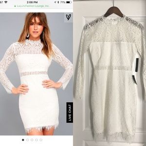 Lulu’s white lace long sleeve